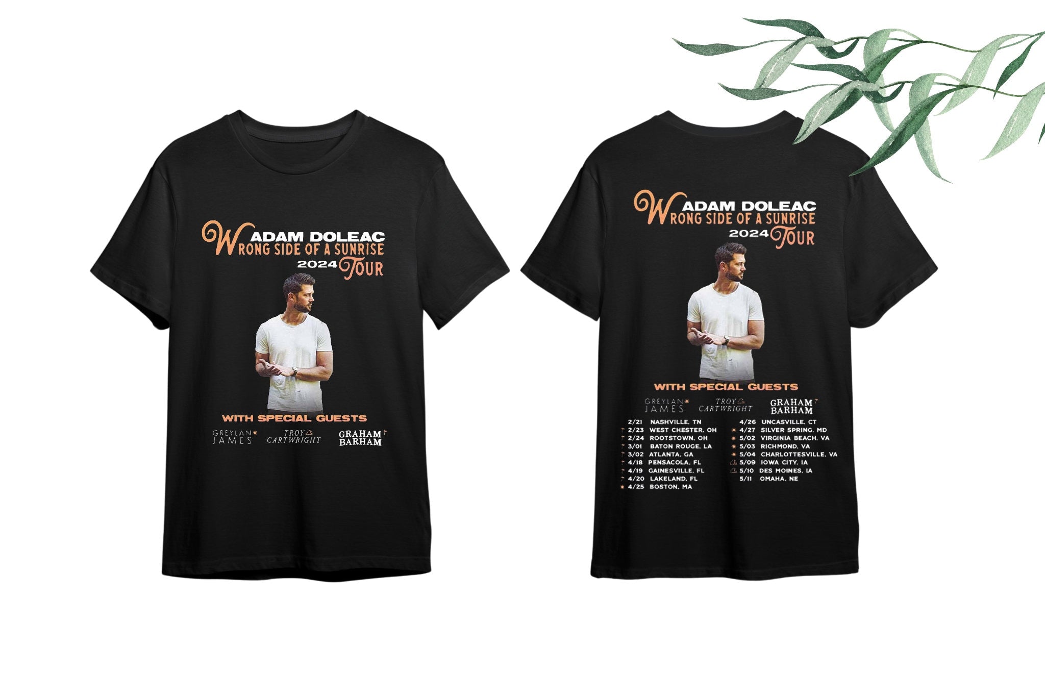 Adam Doleac Tour Merch Wrong Side Of A Sunrise 2024