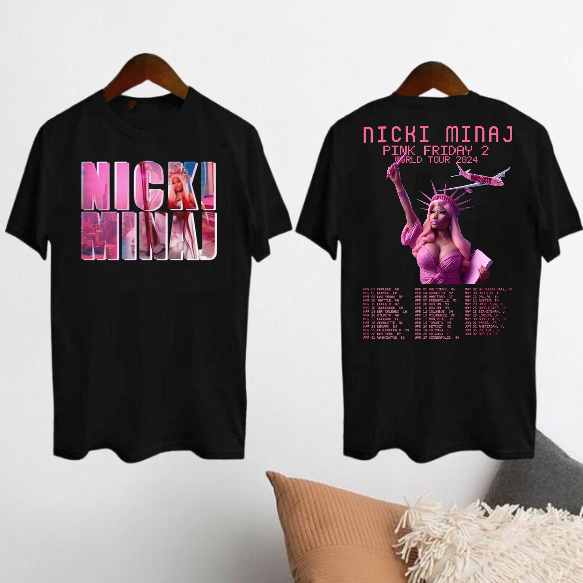 2024 Nicki Minaj Tour T-Shirt, Gag City Shirt, Nicki Minaj Pink Friday 2 Concert T-shirt
