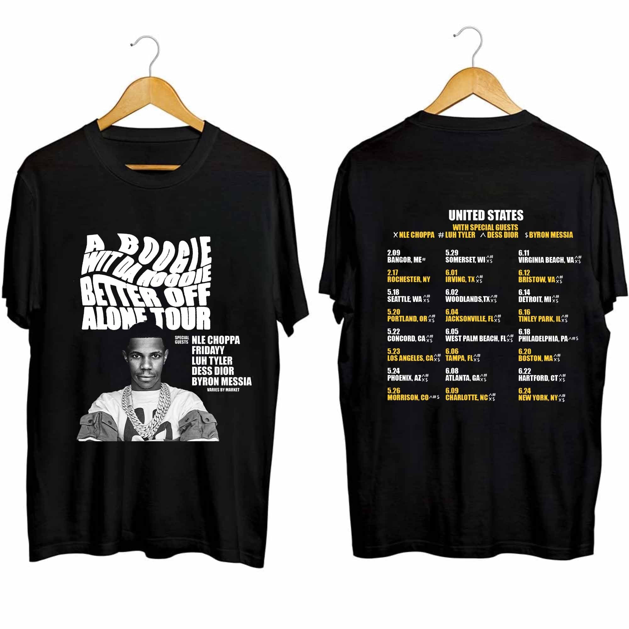 A Boogie Wit A Hoodie Better Off Alone Tour 2024 Shirt