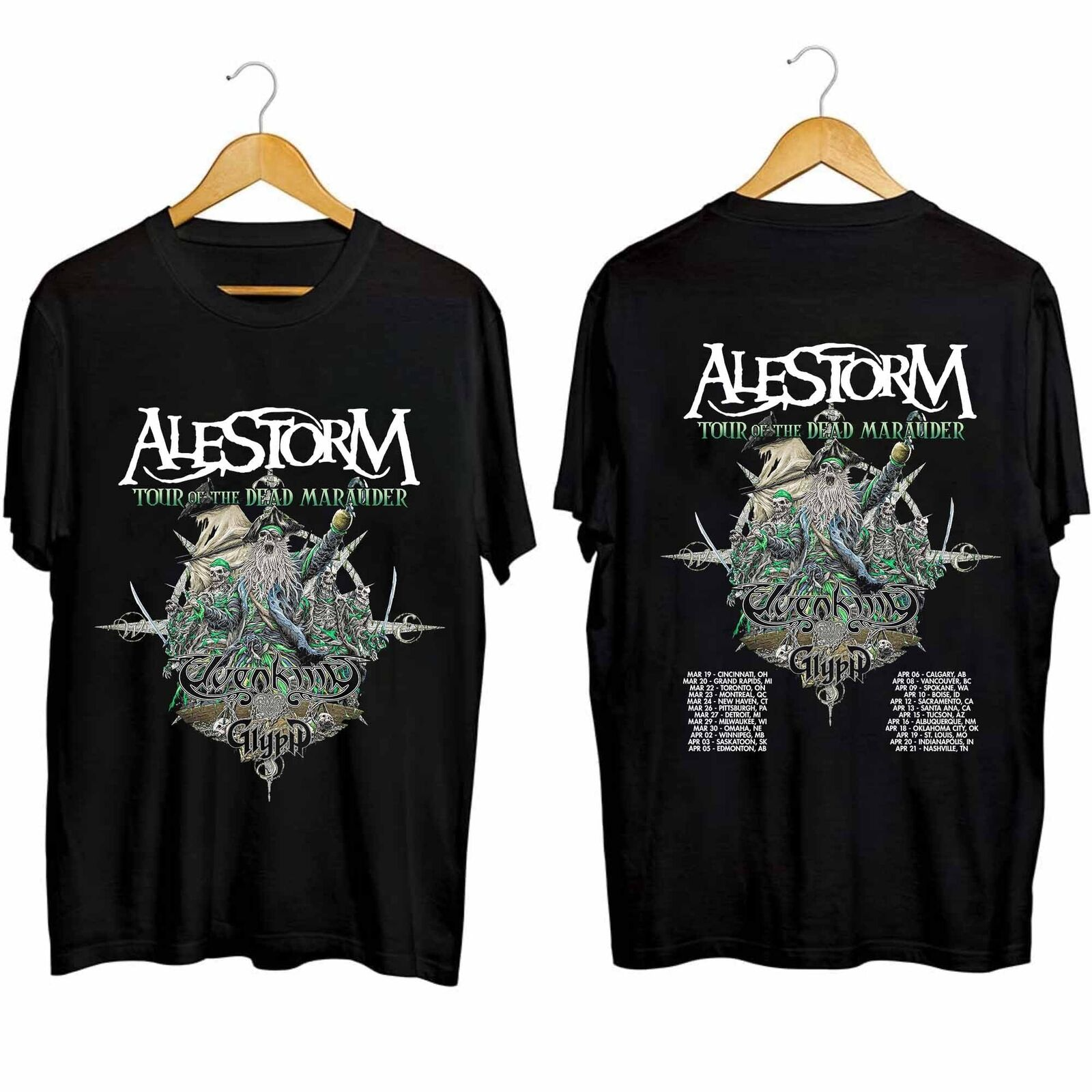 Alestorm Tour Of The Dead Marauder 2024 Shirt, Alestorm Band Fan Shirt