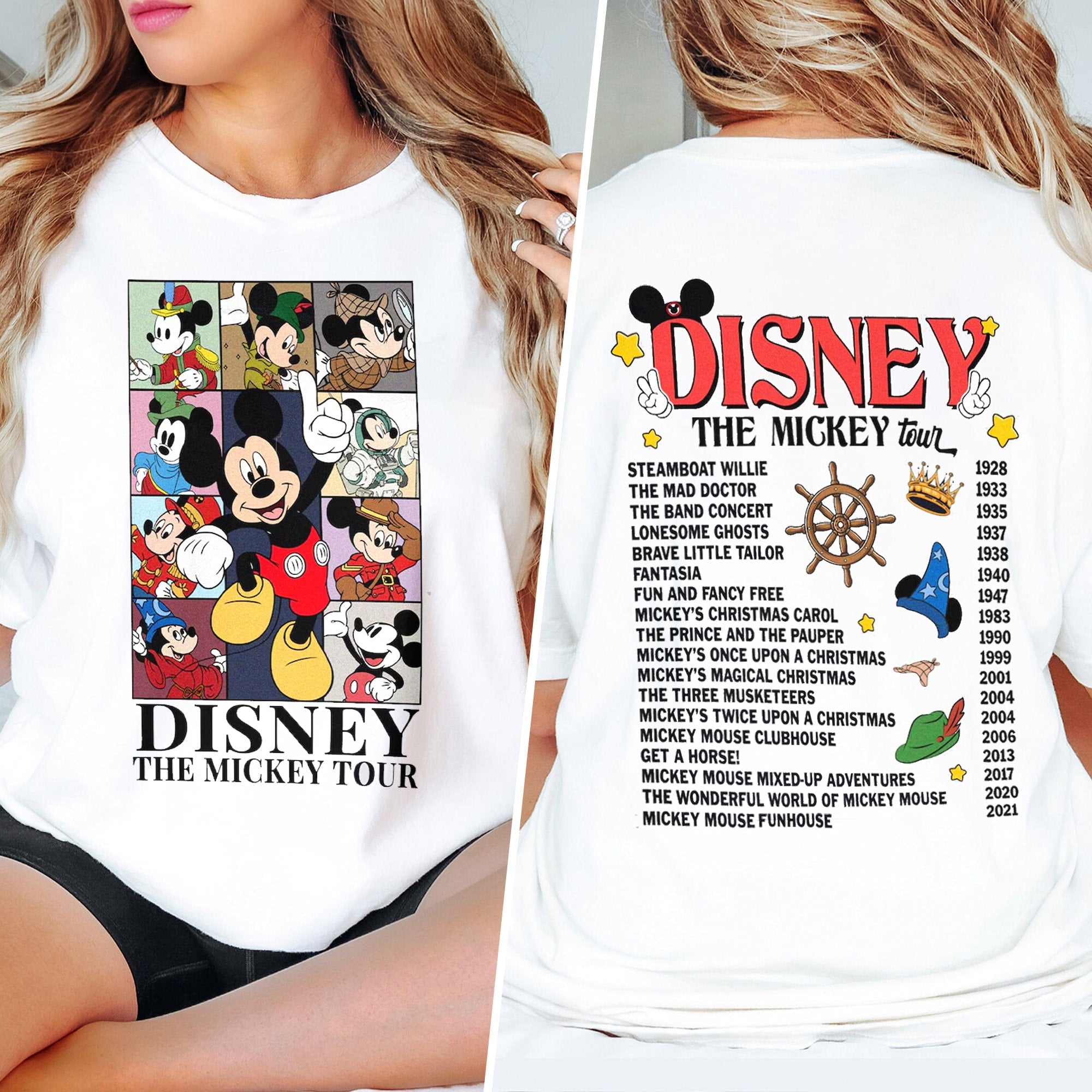 The Mouse Tour T-Shirt, Animated Movie Shirt, Mouse Character Throughout Years T-Shirt