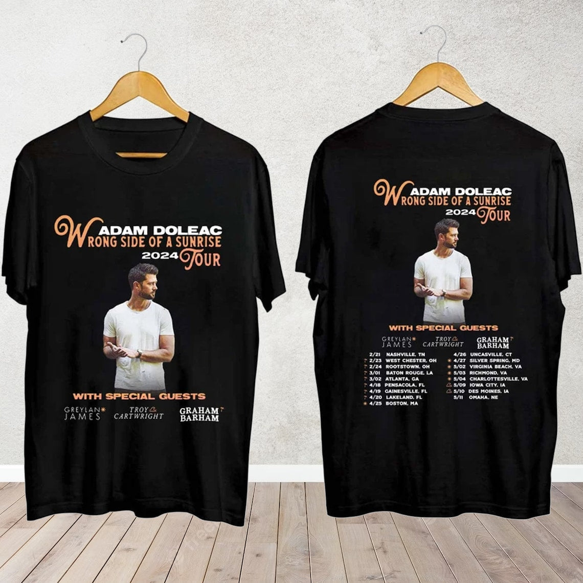 Adam Doleac The Wrong Side of a Sunrise Tour 2024 Shirt