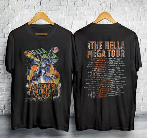 Gren Day Hella Mega Tour Shirt Music Rock Band