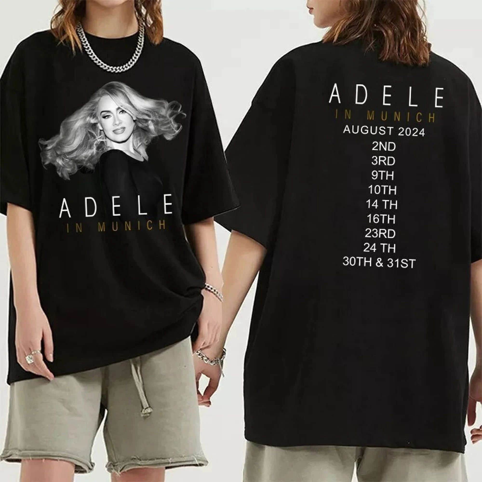 Adele In Munich 2024 Weekend with Adele Double Sided Shirt