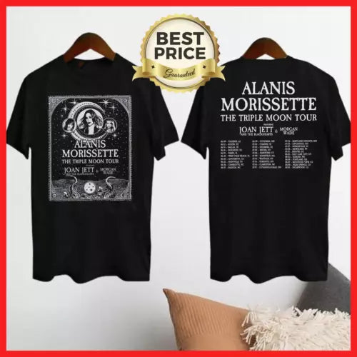 Alanis Morissette The Triple Moon Tour 2024 T-Shirt Black Unisex