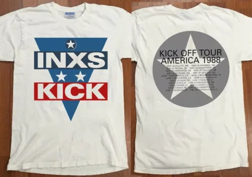INXS Kick Off America Tour 1988 Star Band Rock Concert Unisex T Shirt Music Gift