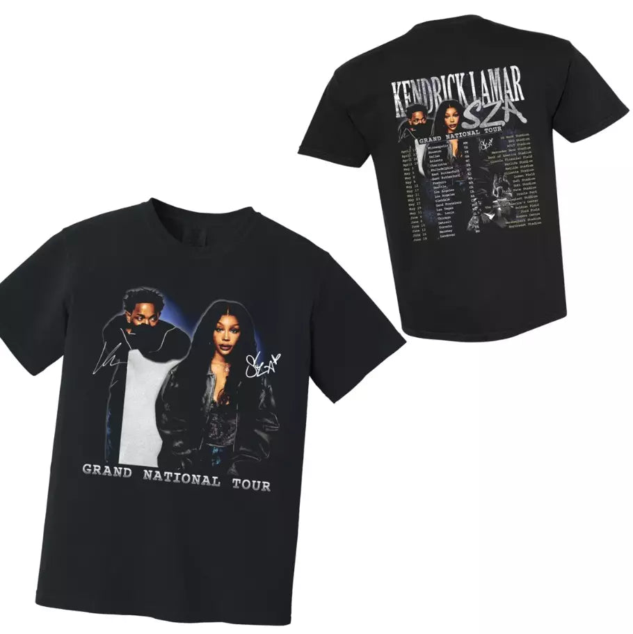 Grand National Tour Heavyweight T Shirt GNX Kendrick Sza Concert Music Gift Fans