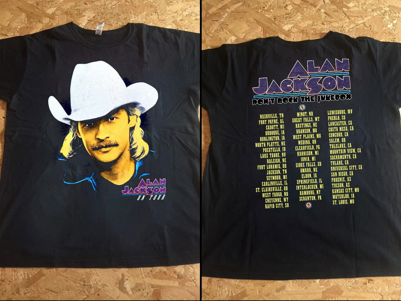 1992 Alan Jackson On Tour T-Shirt, Alan Jackson Don't Rock The Juke Box Tour