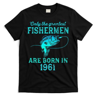 62 Years Old Fisherman Born In 1961 62nd Birthday T-Shirt