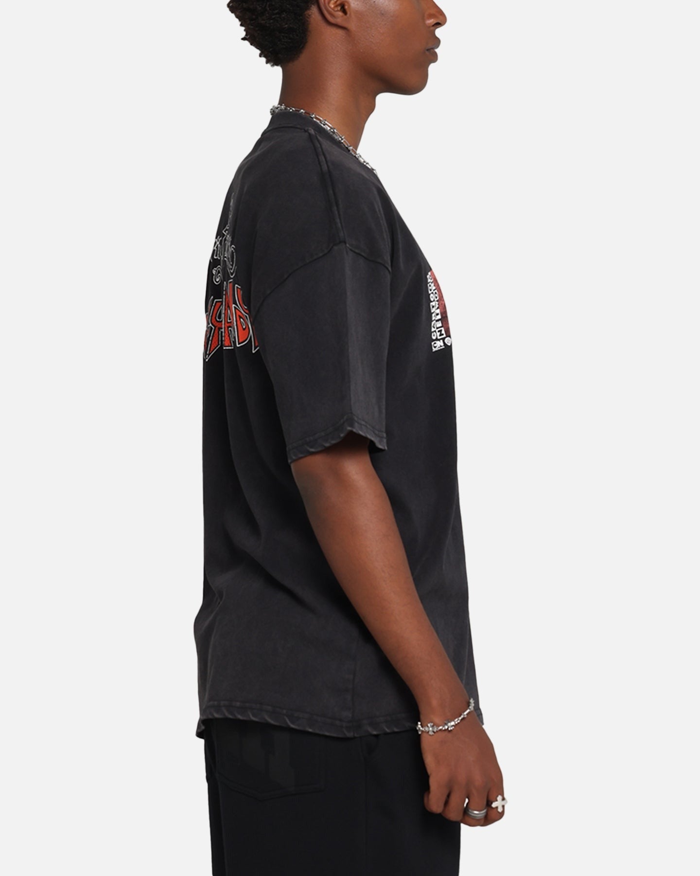 73 Studio X Cartoon Network Bill & Mandy Box Logo Vintage T-Shirt Black Acidwash