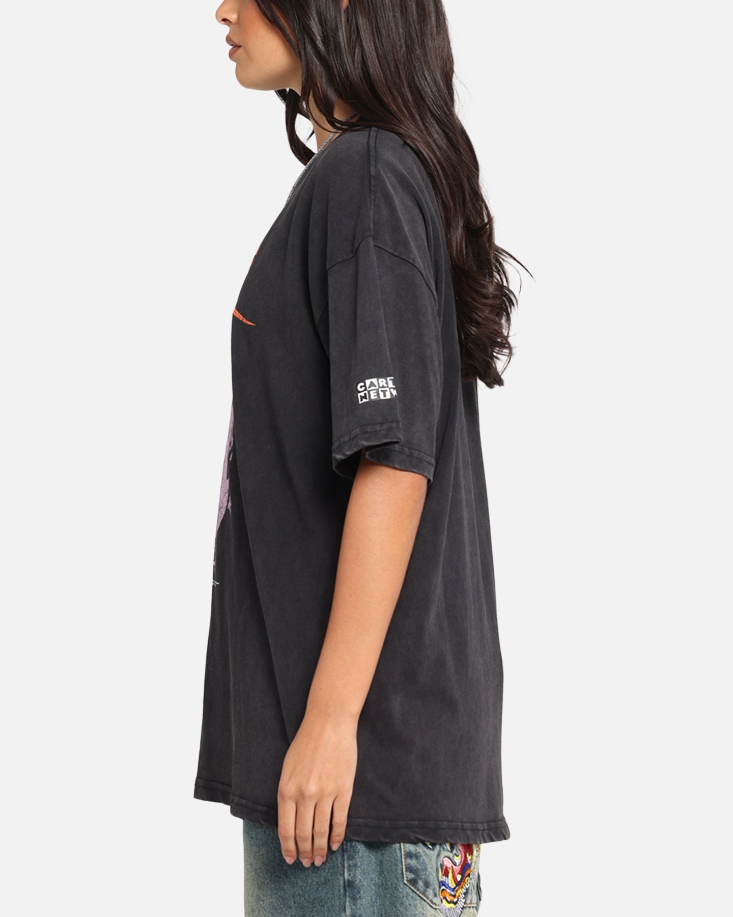 73 Studio X Cartoon Network Courage The Cowardly Dog Grail Vintage T-Shirt Black Acidwash Style001