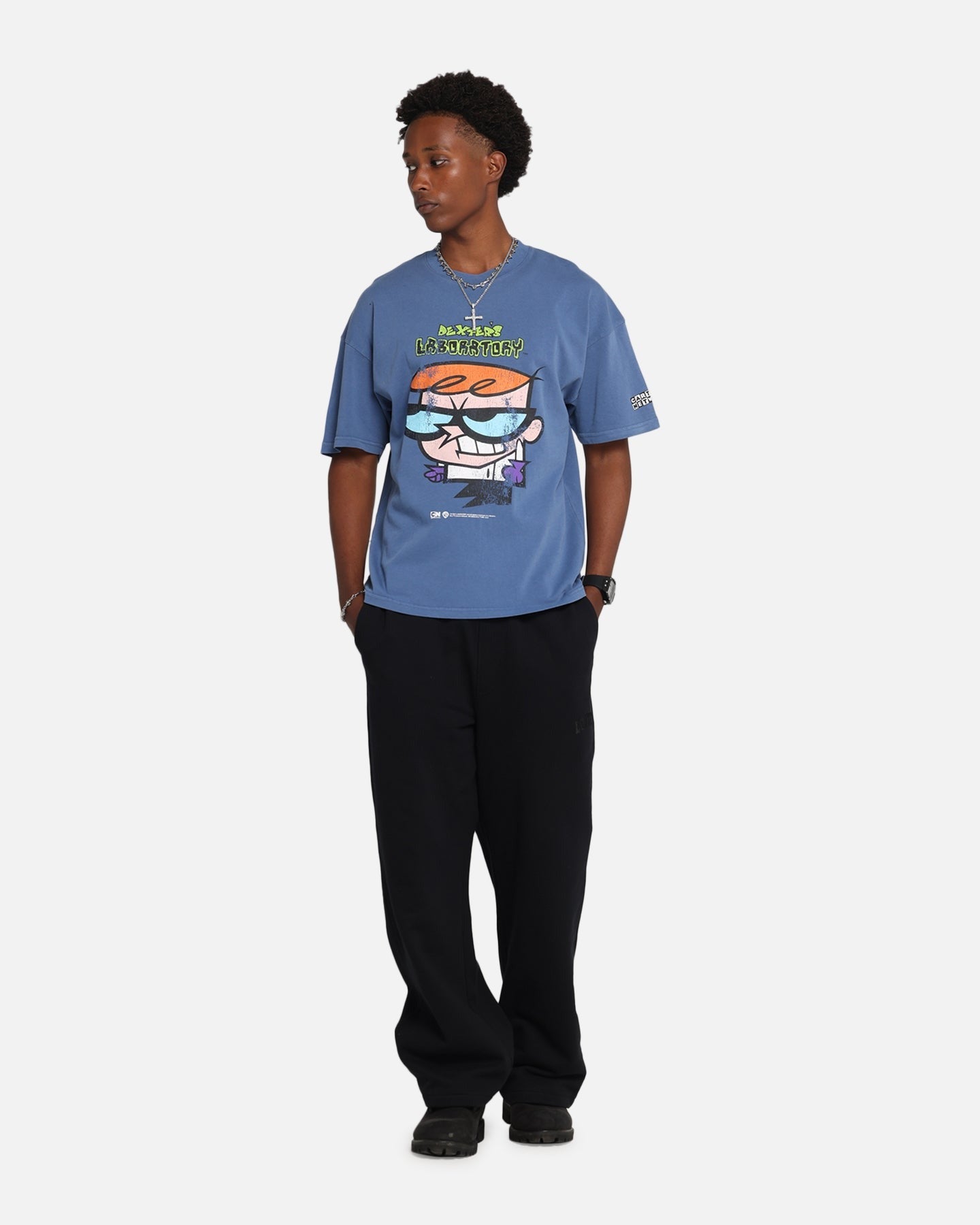 73 Studio X Cartoon Network Dexter's Laboratory Grail Vintage T-Shirt Cobalt