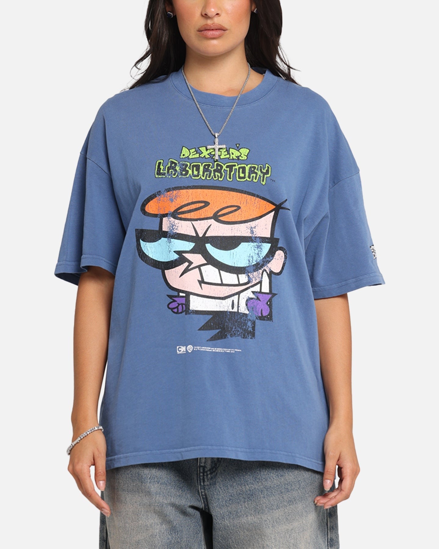 73 Studio X Cartoon Network Dexter's Laboratory Grail Vintage T-Shirt Cobalt Style001