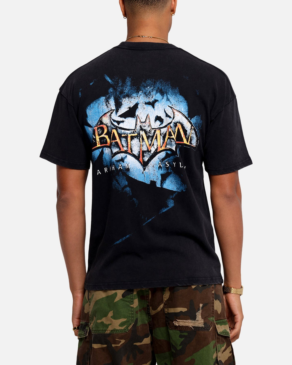 73 Studio X DC Batman Arkham Asylum Vintage T-Shirt Black