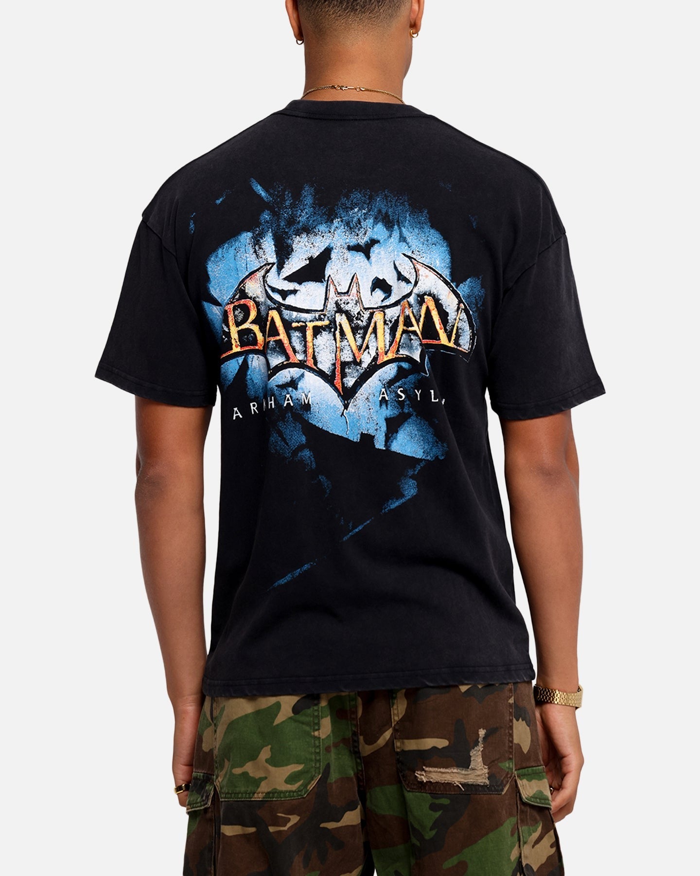 73 Studio X DC Batman Arkham Asylum Vintage T-Shirt Black
