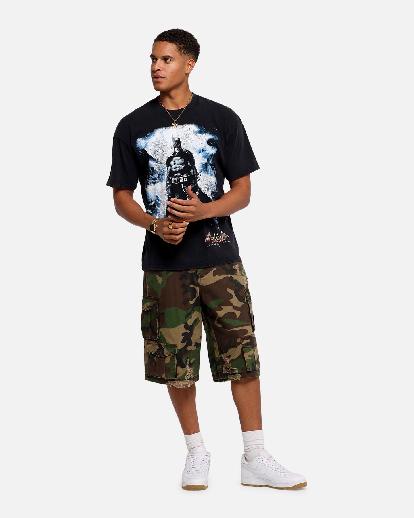 73 Studio X DC Batman Arkham Asylum Vintage T-Shirt Black