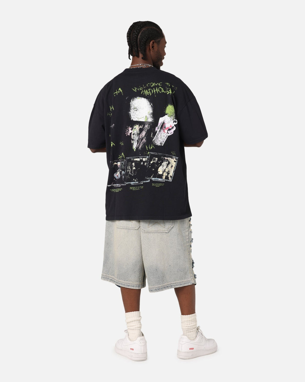 73 Studio X DC Batman Arkham Asylum Vintage T-Shirt Navy