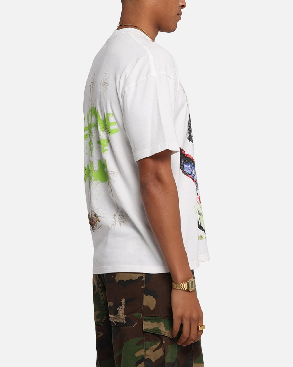 73 Studio X DC Batman Joker Arkham Asylum Vintage T-Shirt Off White