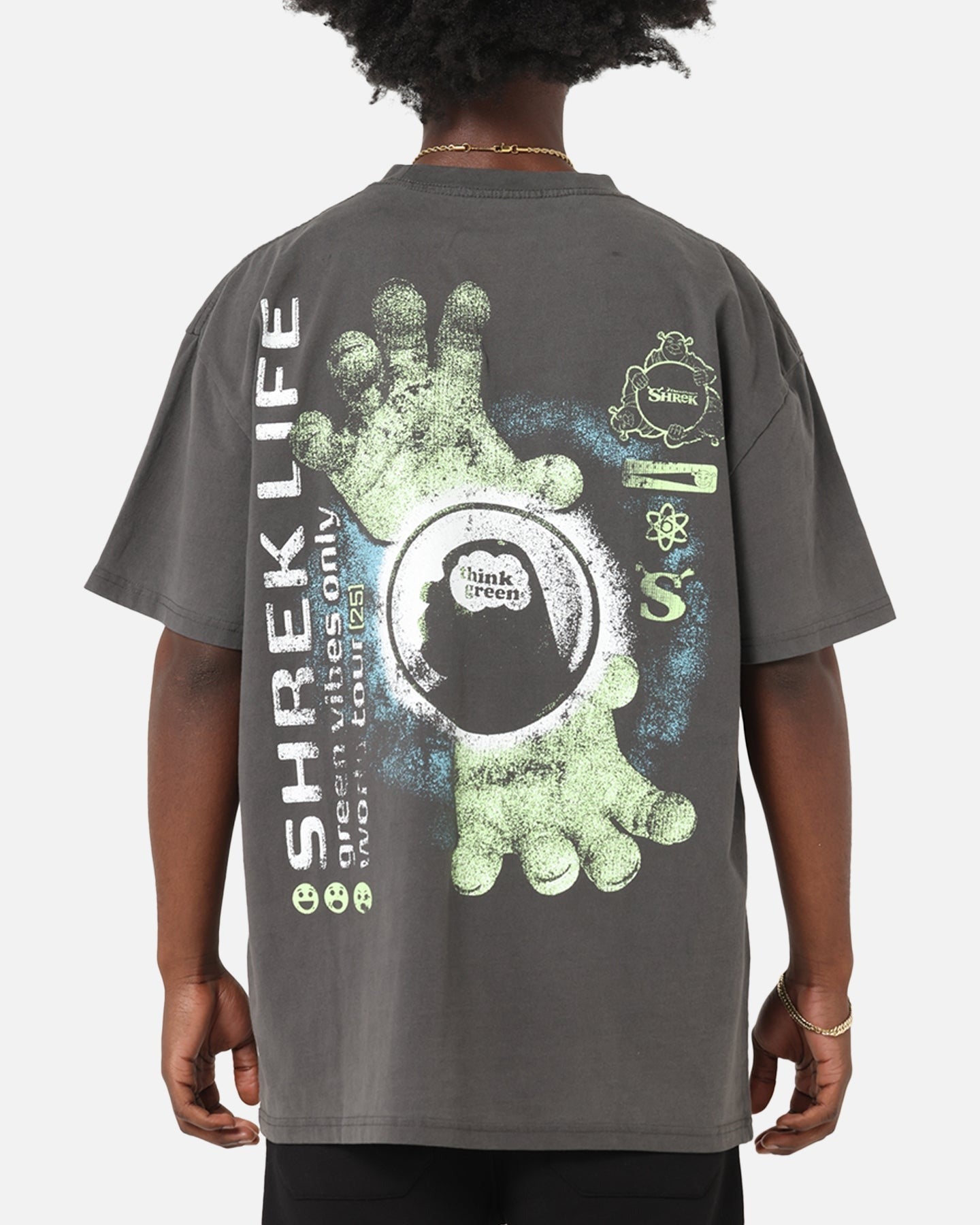 73 Studio X Shrek Rave Heavy T-Shirt Black Wash