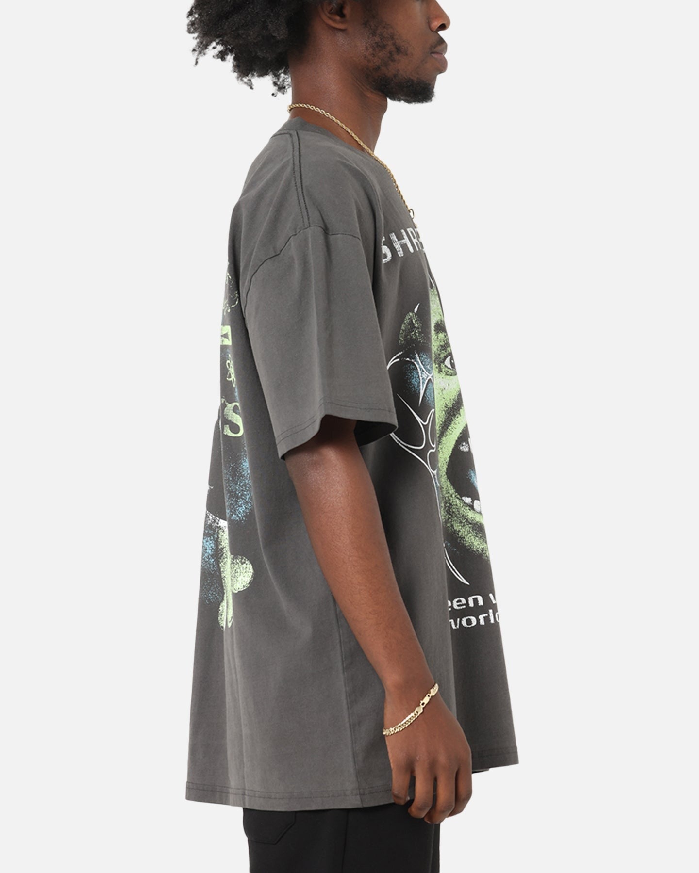 73 Studio X Shrek Rave Heavy T-Shirt Black Wash