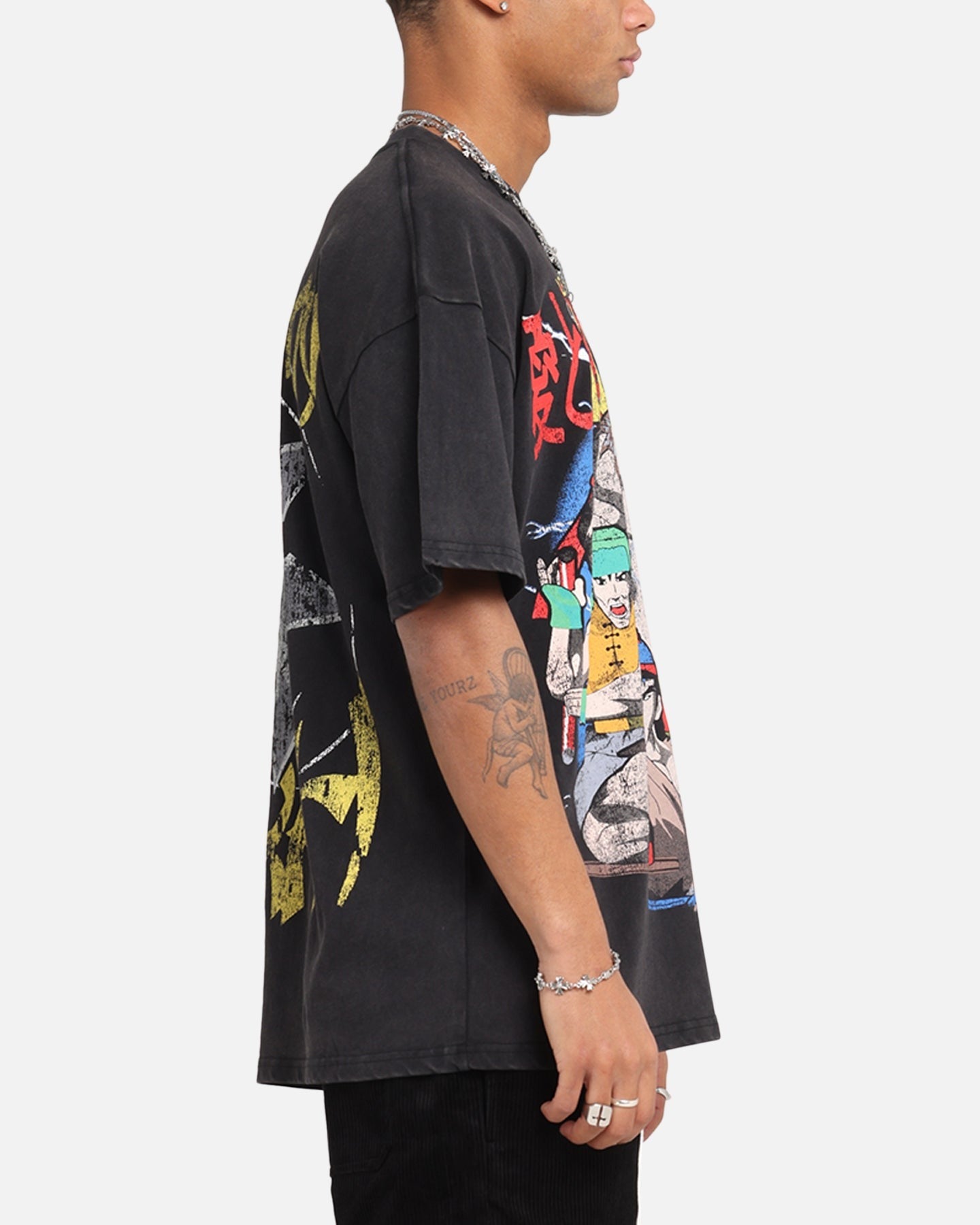 73 Studio X South Park Lets Fighting Love Vintage T-Shirt Black Acidwash