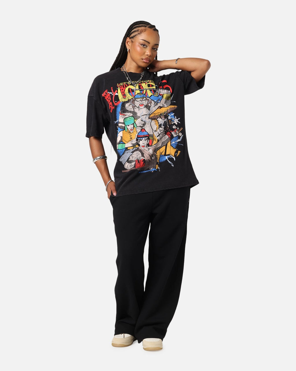 73 Studio X South Park Lets Fighting Love Vintage T-Shirt Black Acidwash Style001