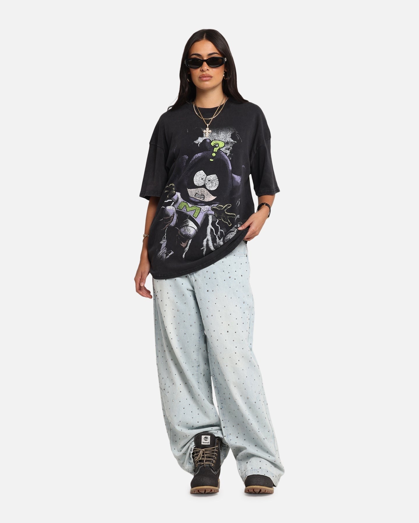 73 Studio X South Park Mysterion Vintage T-Shirt Black Acidwash Style001