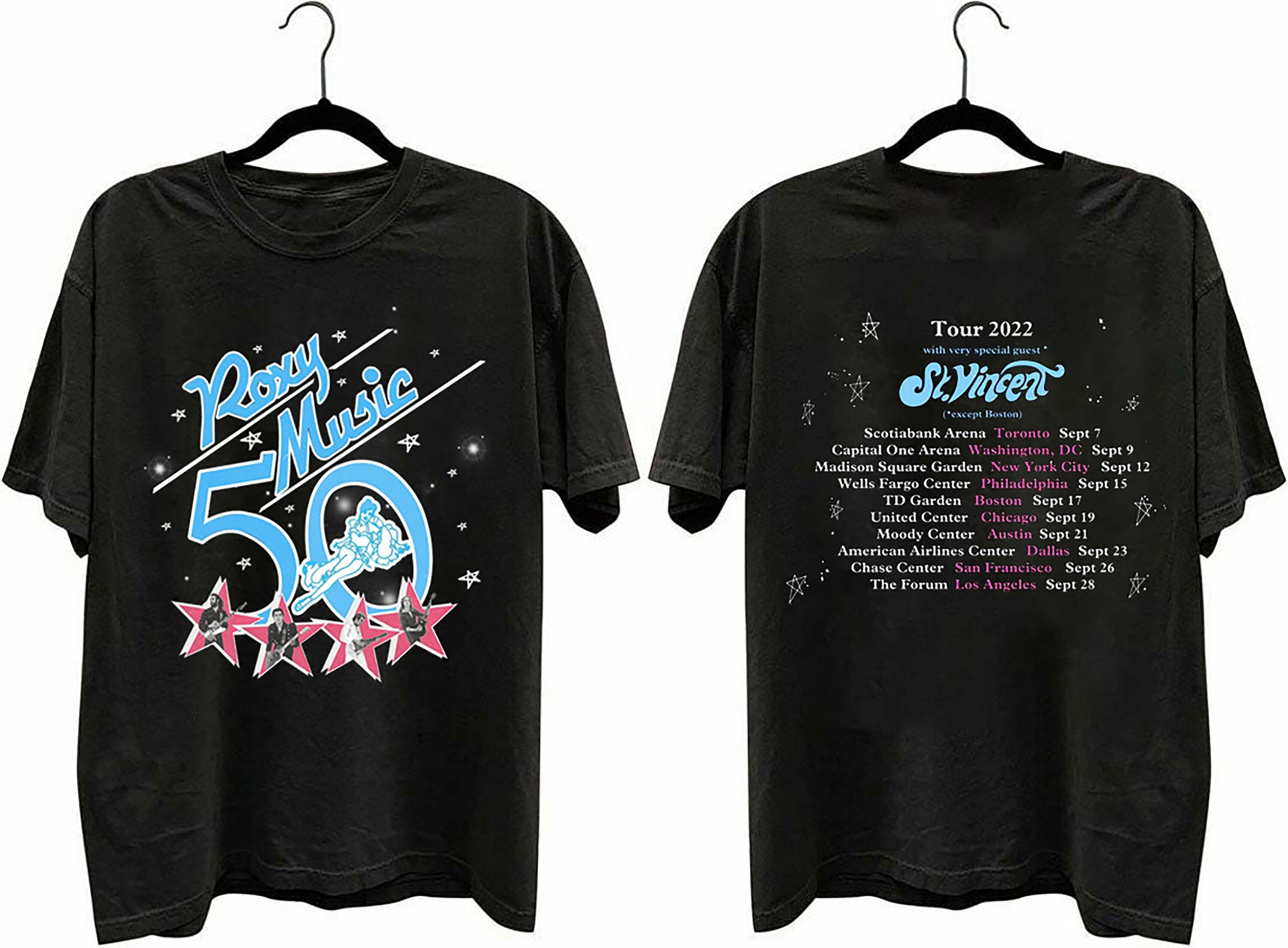 Roxy Music 50 Anniversary Tour 2022 Design Two Sides shirt