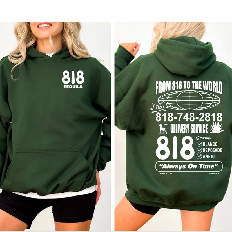 818 Tequila Trendy Hoodie Sweatshirt, 818, Favorite Drink, Best Liquor, Perfect Gift, Fan Gift, Gift For The Holiday, Cute Gift, Favorite Wear