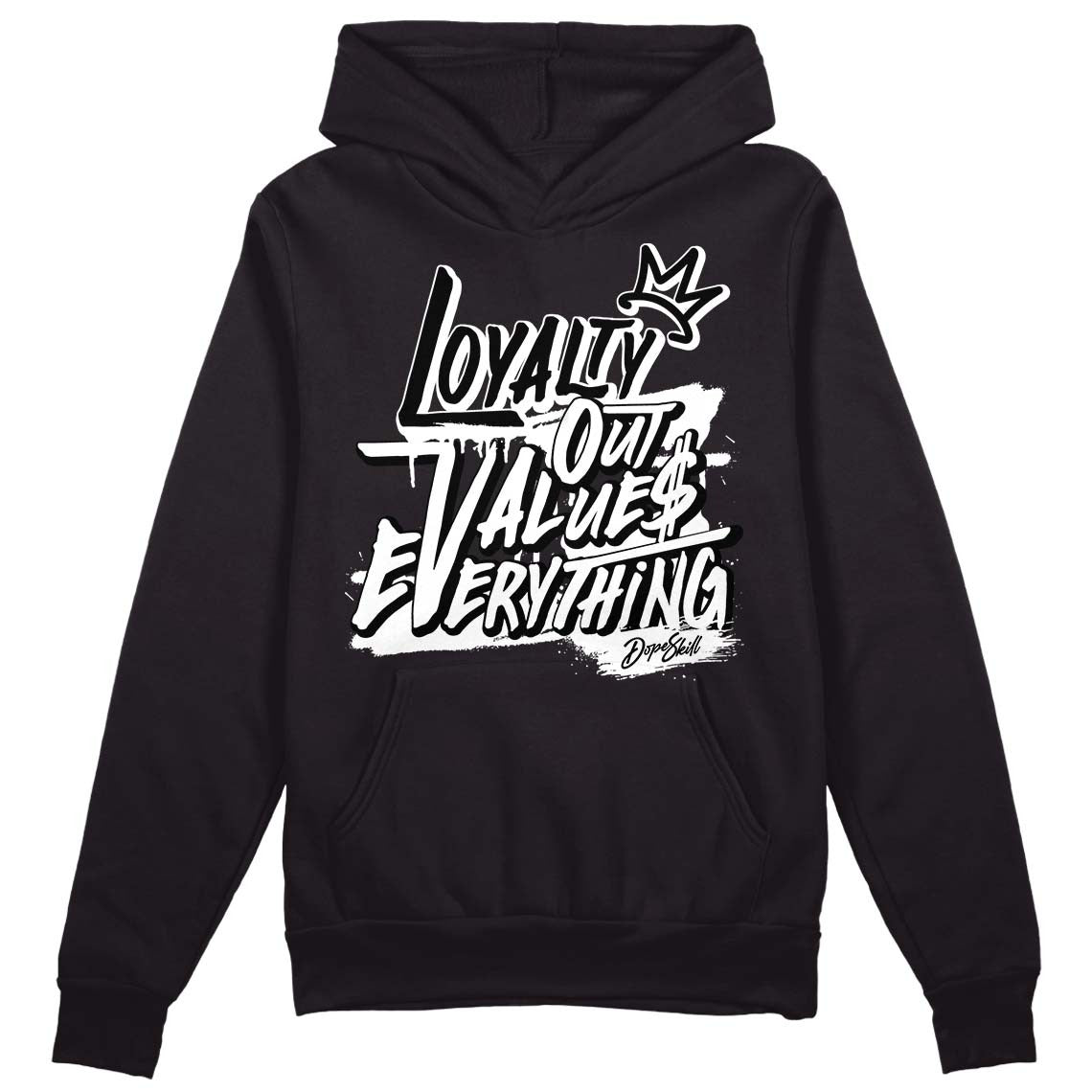 85 Black White 1s DopeSkill Hoodie Sweatshirt LOVE Graphic