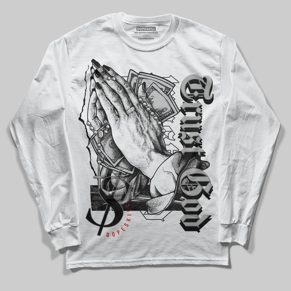 85 Black White 1s DopeSkill Long Sleeve T-Shirt Trust God Graphic