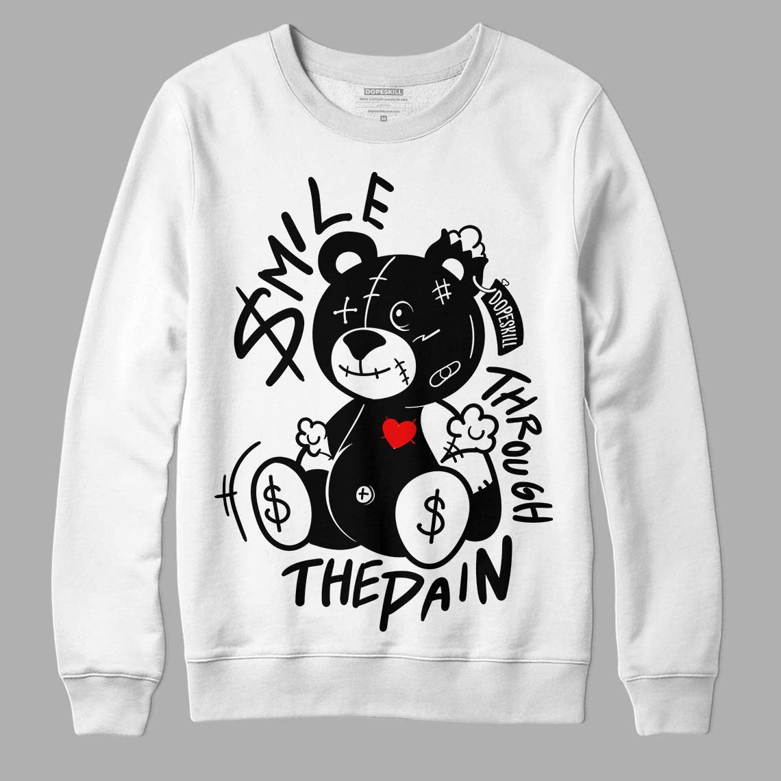 85 Black White 1s DopeSkill Sweatshirt BEAN Graphic
