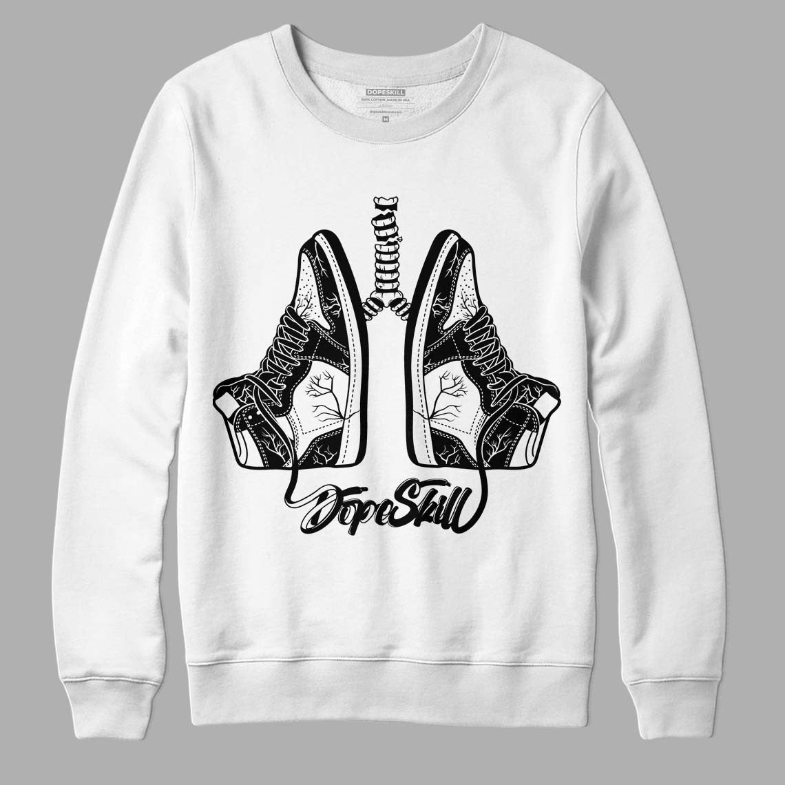 85 Black White 1s DopeSkill Sweatshirt Breathe Graphic