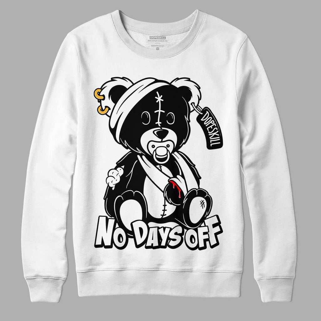 85 Black White 1s DopeSkill Sweatshirt Hurt Bear Graphic