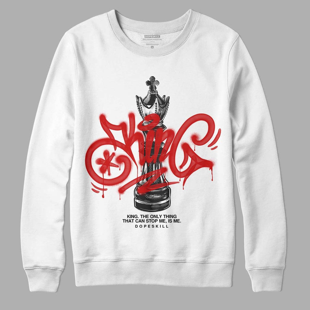 85 Black White 1s DopeSkill Sweatshirt King Chess Graphic