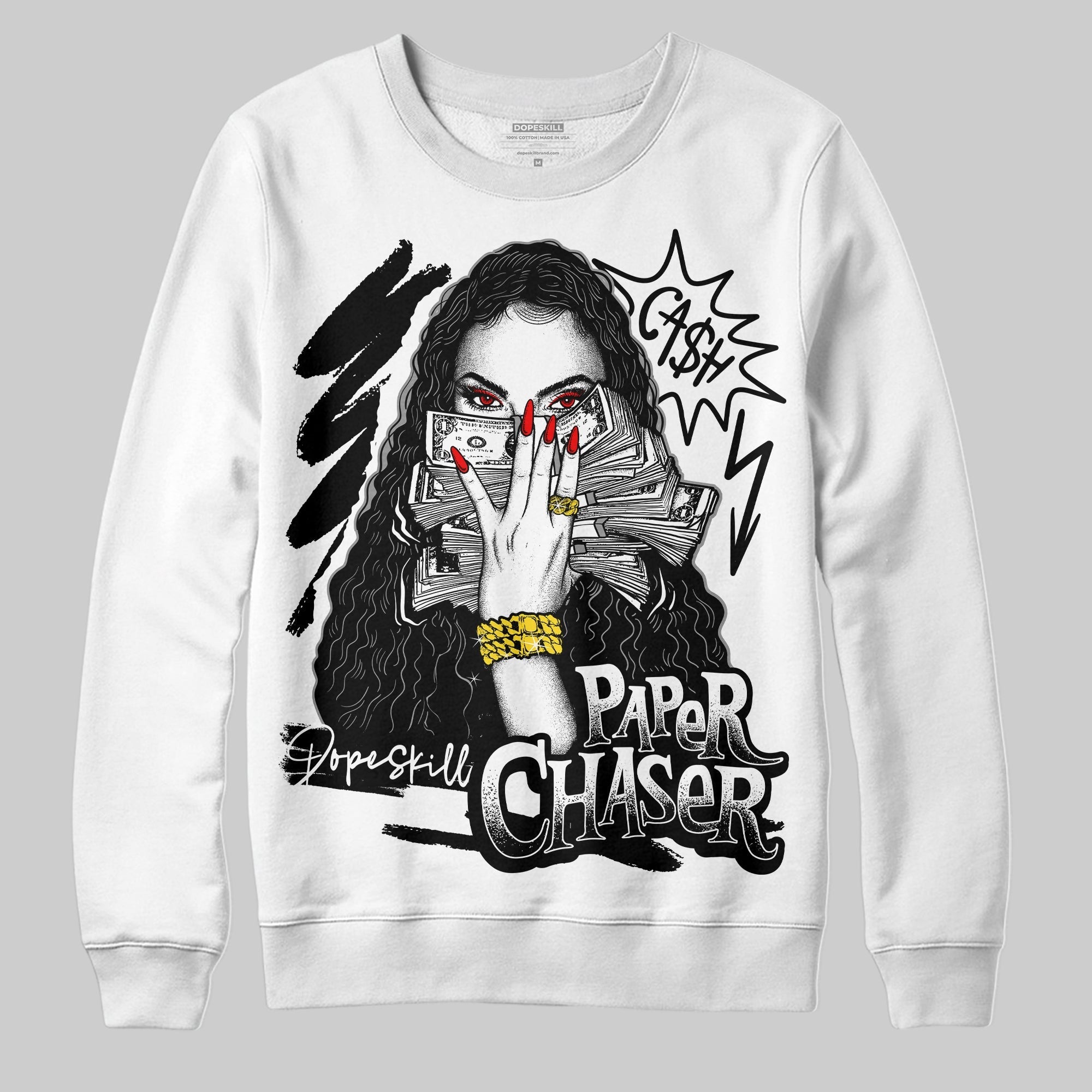 85 Black White 1s DopeSkill Sweatshirt NPC Graphic