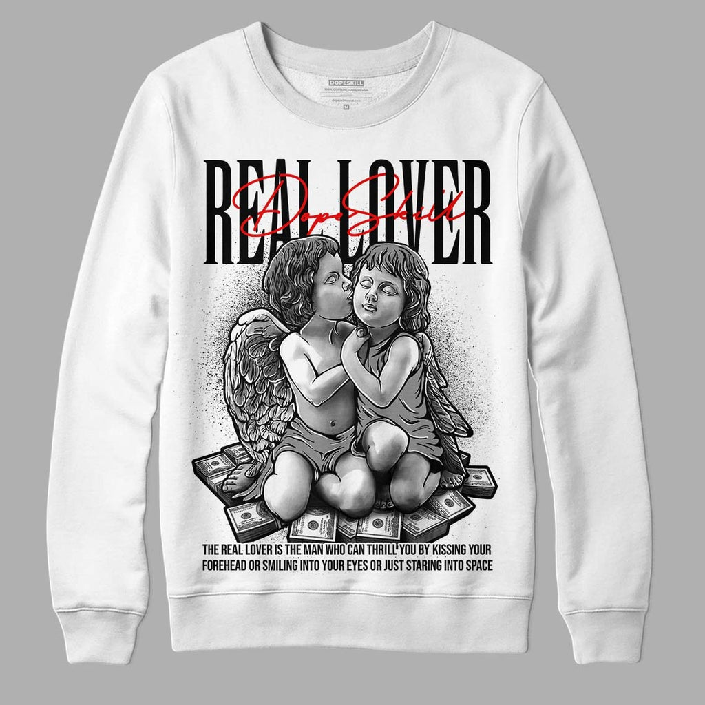 85 Black White 1s DopeSkill Sweatshirt Real Lover Graphic