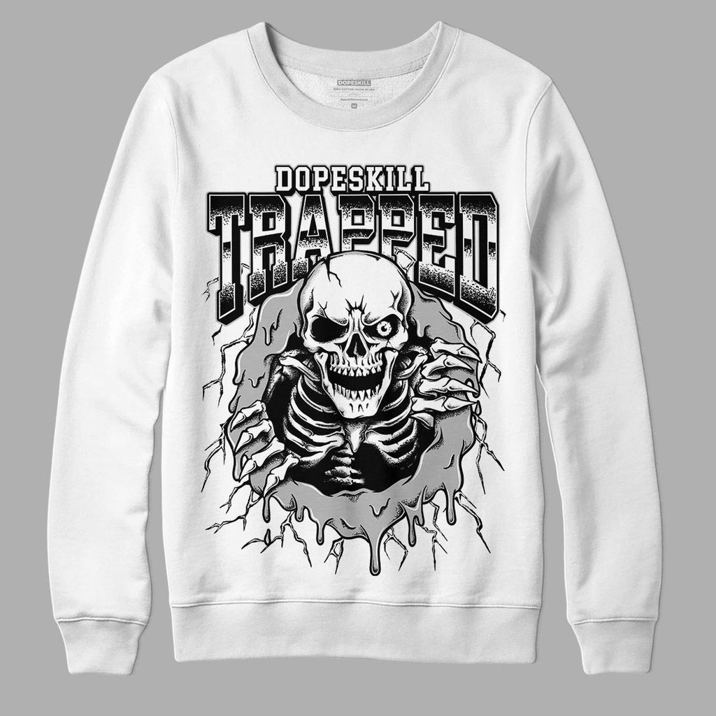 85 Black White 1s DopeSkill Sweatshirt Trapped Halloween Graphic