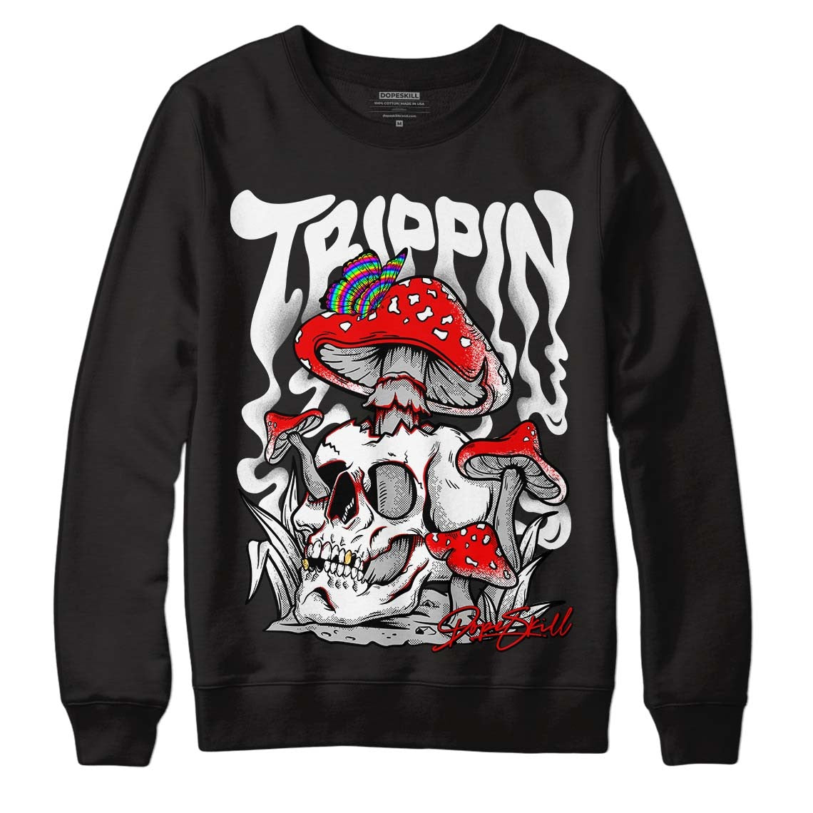 85 Black White 1s DopeSkill Sweatshirt Trippin Graphic