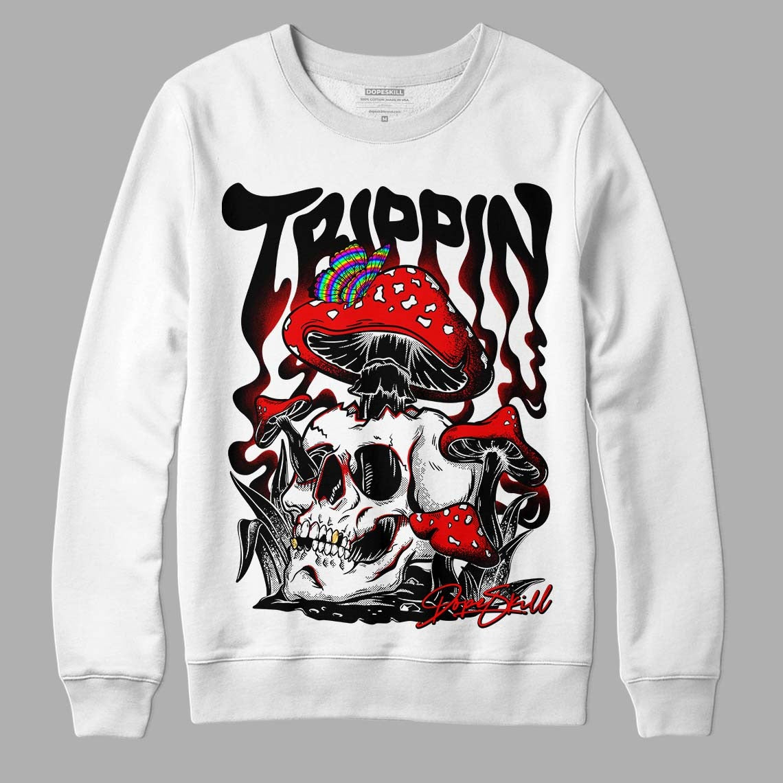 85 Black White 1s DopeSkill Sweatshirt Trippin Graphic