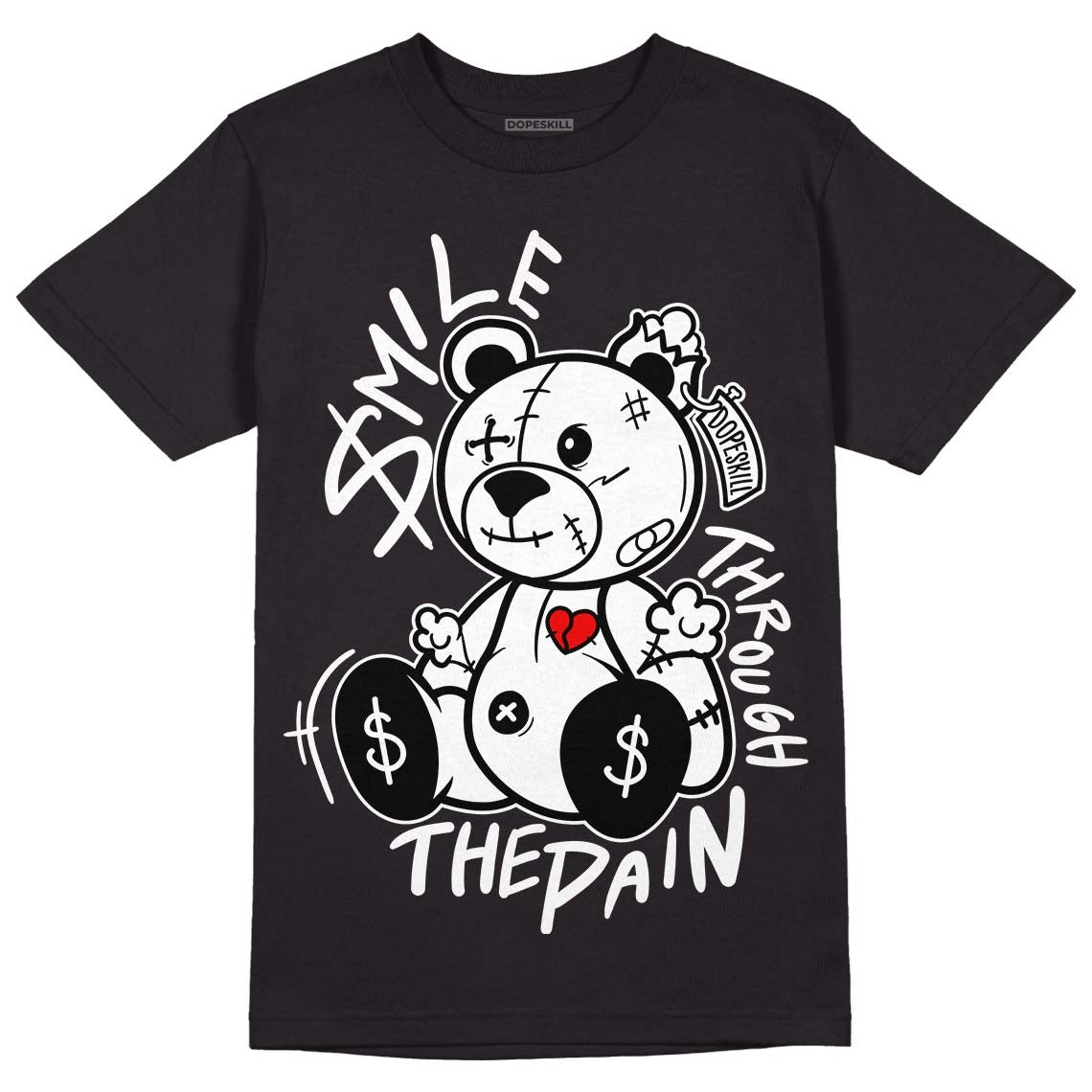 85 Black White 1s DopeSkill T-Shirt BEAN Graphic