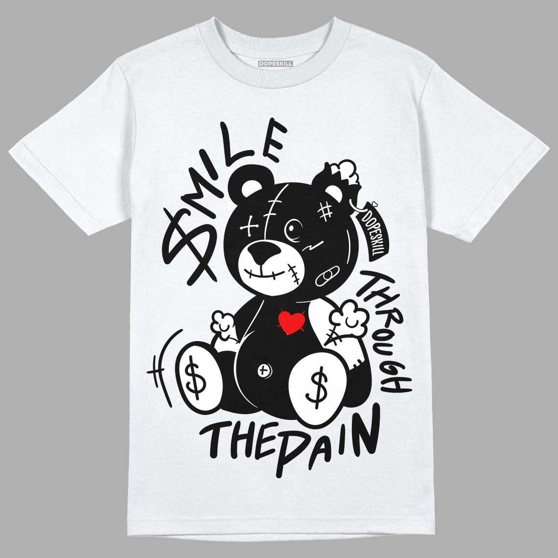85 Black White 1s DopeSkill T-Shirt BEAN Graphic