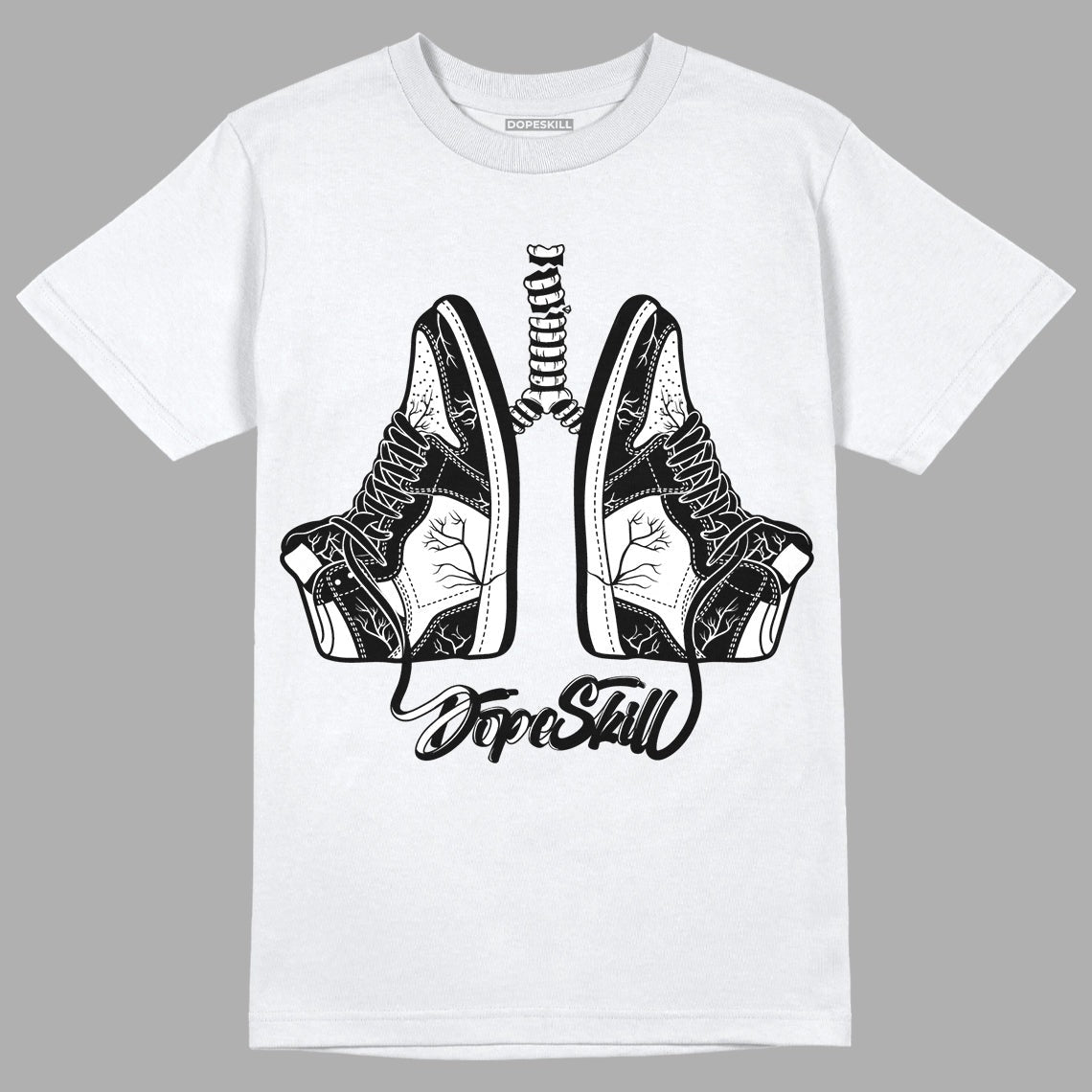 85 Black White 1s DopeSkill T-Shirt Breathe Graphic