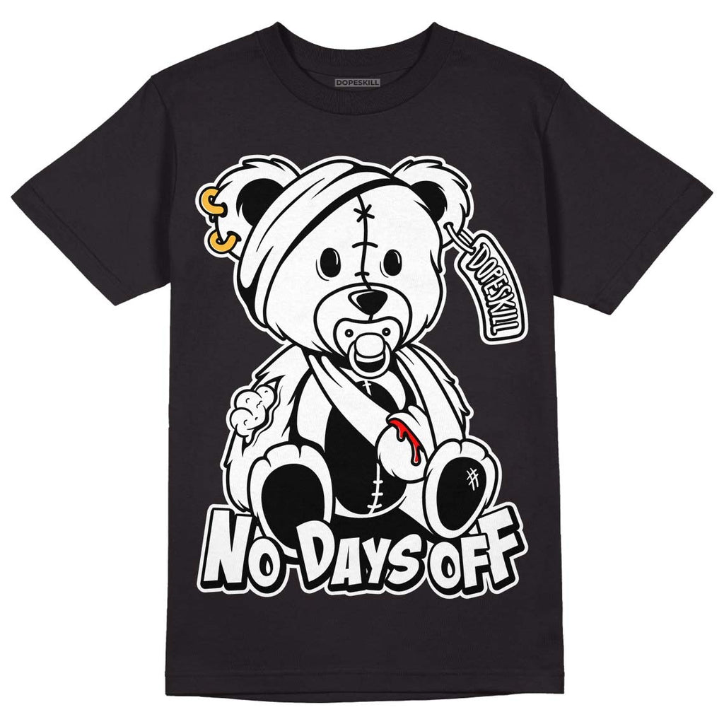 85 Black White 1s DopeSkill T-Shirt Hurt Bear Graphic