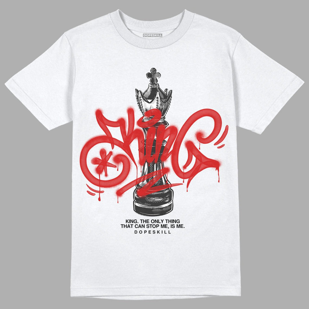 85 Black White 1s DopeSkill T-Shirt King Chess Graphic