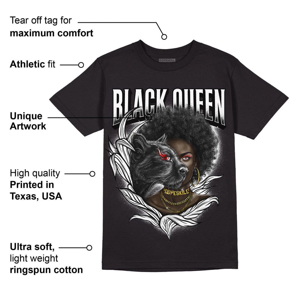 85 Black White 1s DopeSkill T-Shirt New Black Queen Graphic