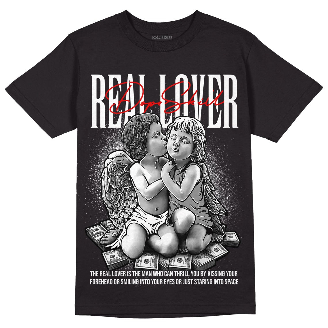 85 Black White 1s DopeSkill T-Shirt Real Lover Graphic