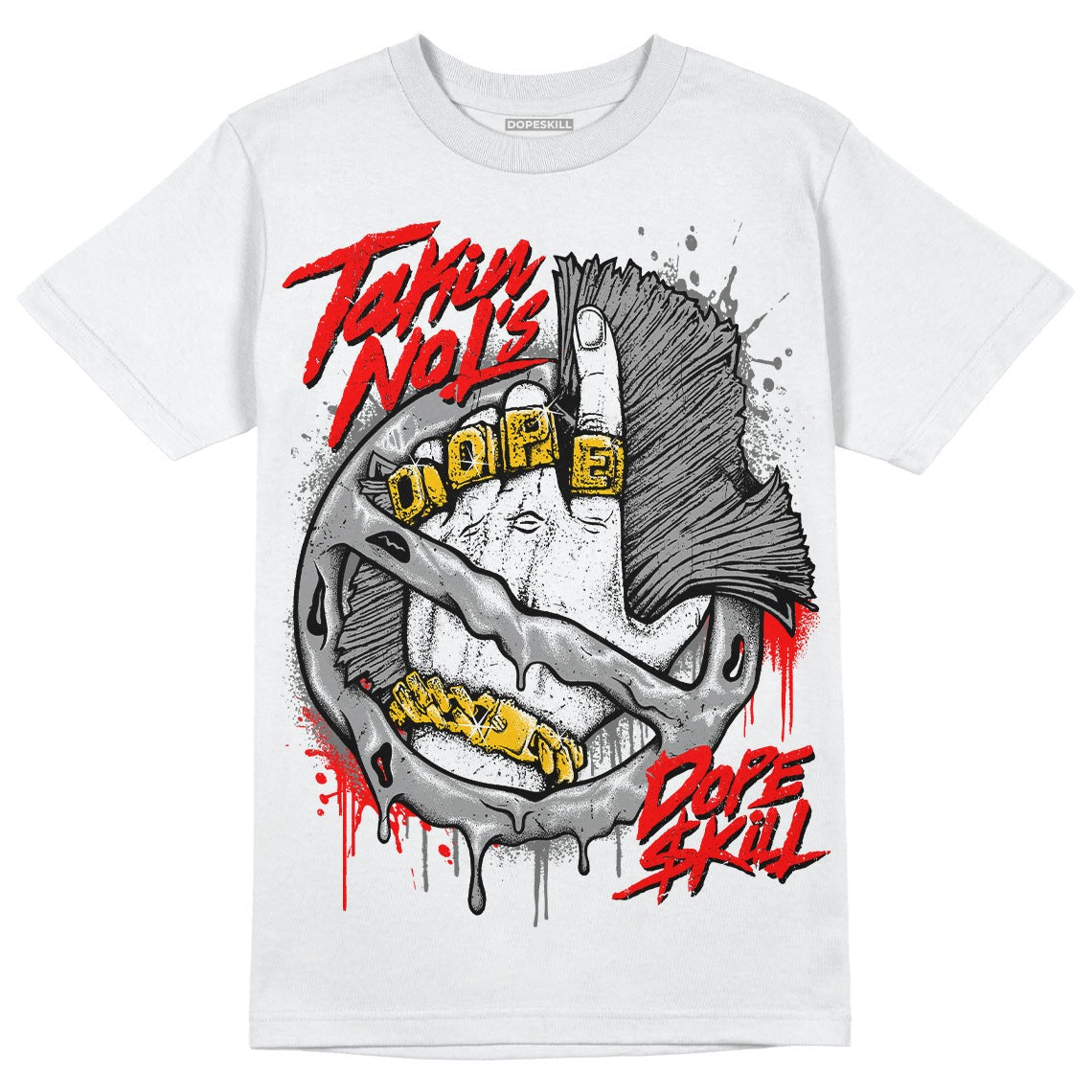 85 Black White 1s DopeSkill T-Shirt Takin No L's Graphic