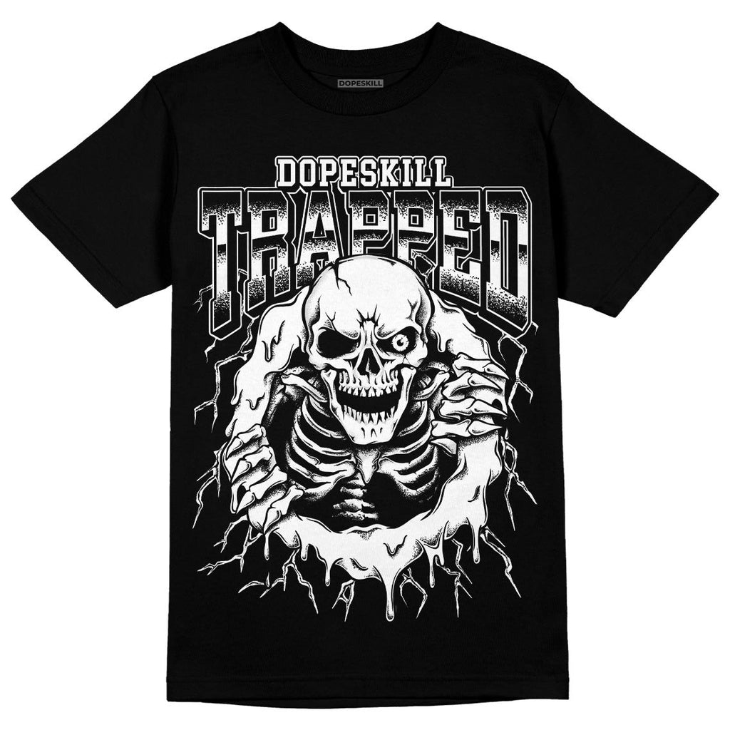 85 Black White 1s DopeSkill T-Shirt Trapped Halloween Graphic