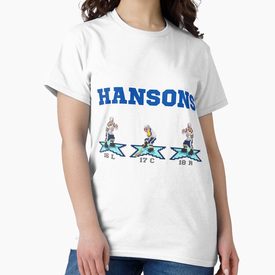 8bit hockey Hansons Slapshot Classic T-Shirt